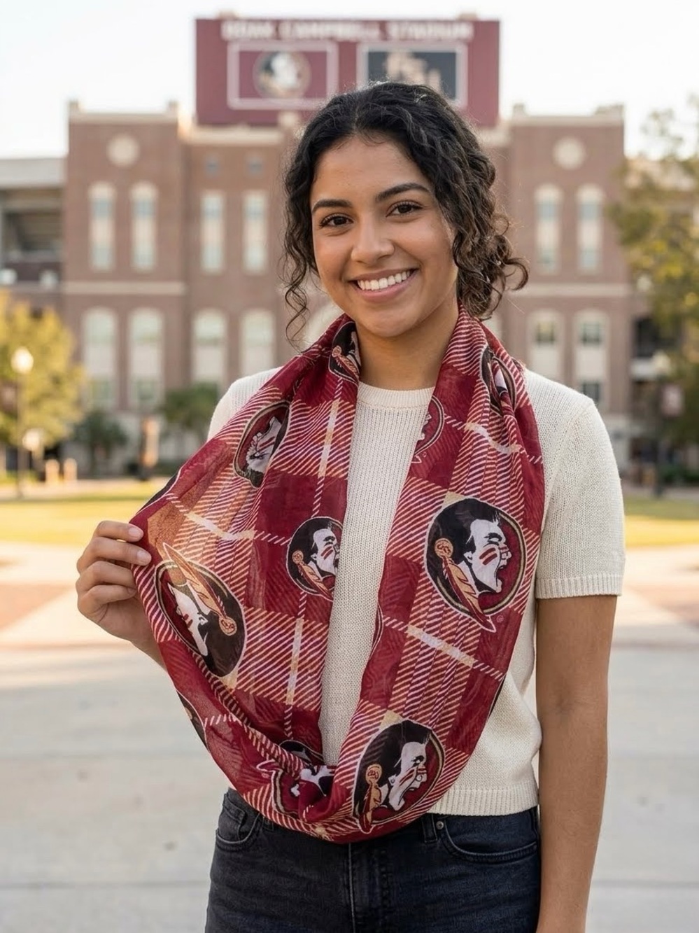 FSU Seminoles Plaid Infinity Scarf – Officially Licensed Forever Collectibles